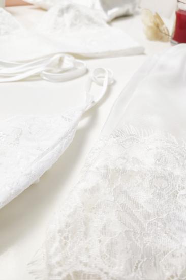 White Silk Saten 8 Pieces Bridal Set 8000MS