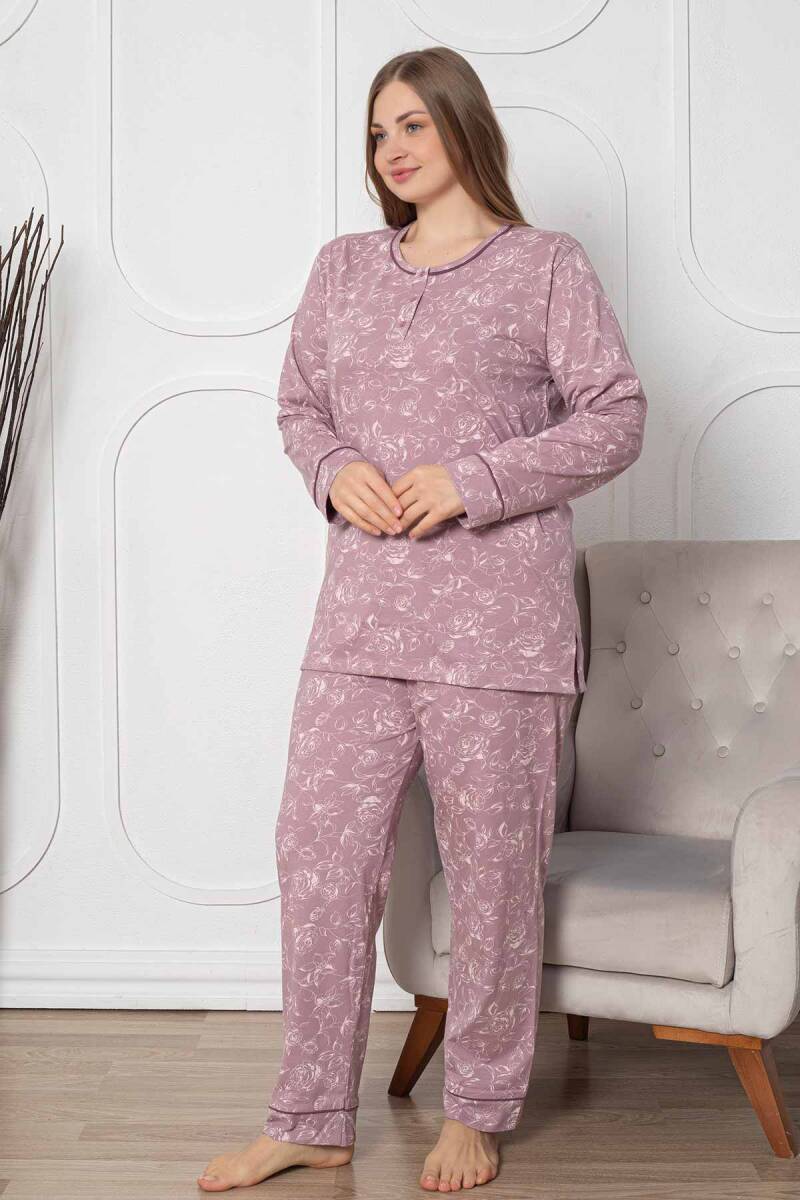 Gülkurusu%20Büyük%20Beden%20Bayan%20Pijama%20Takımı%202786UYB